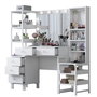 Hanah Home Mesa de Maquillaje BJ154 - 3861 Blanca con 10 Focos